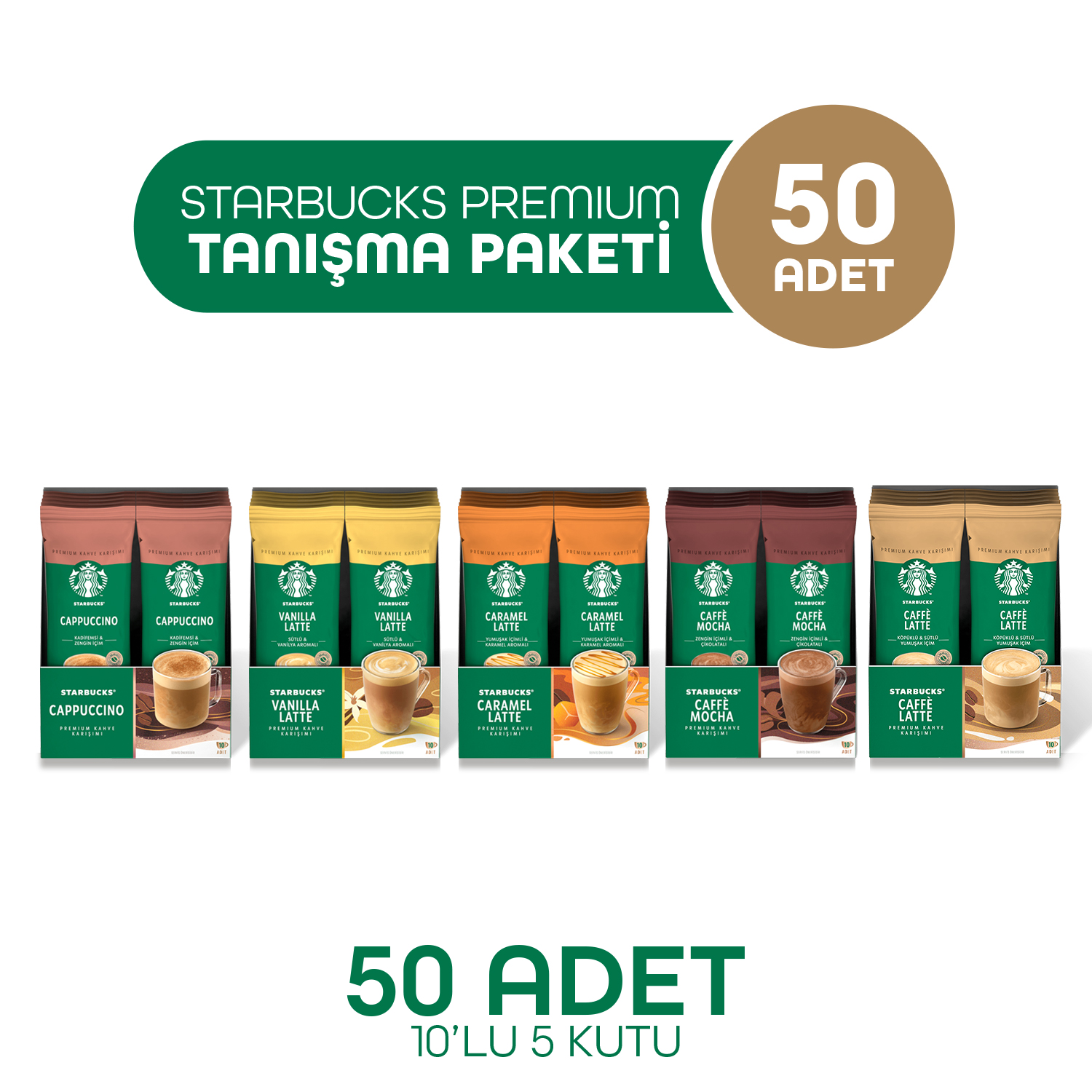 Starbucks Premium Kahve Karışımı Tanışma Paketi 50 Adet