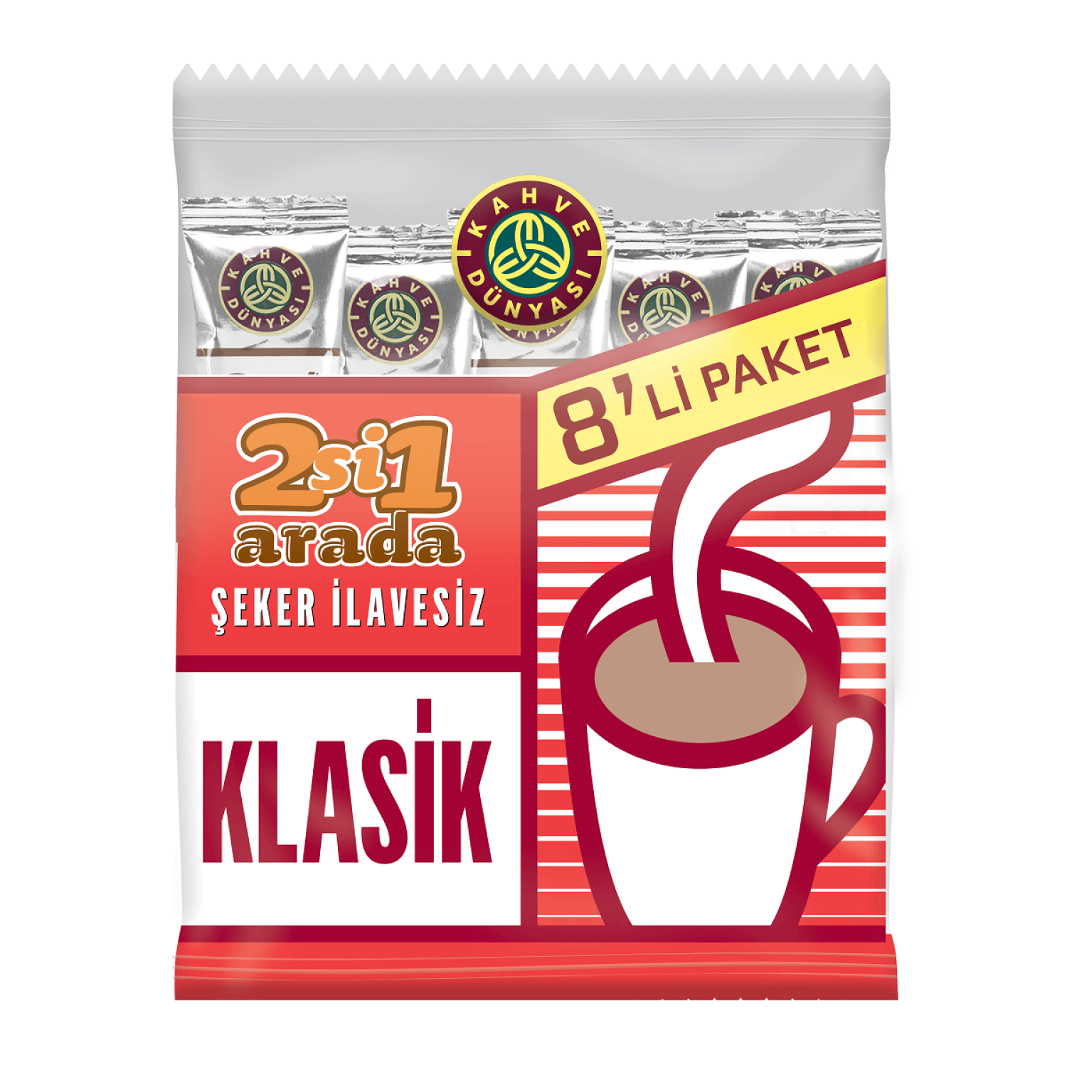Kahve Dünyası 2’si 1 Arada Klasik Hazır Kahve 12 Gr X 8’li Paket MP